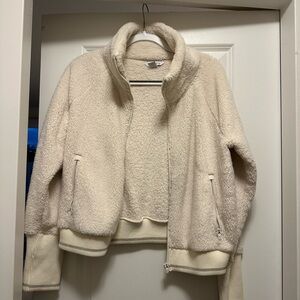 Athleta Cream Teddy Jacket